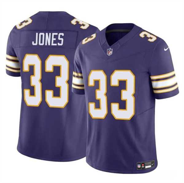 Men & Women & Youth Minnesota Vikings #33 Aaron Jones Purple F.U.S.E. Vapor Untouchable Throwback Limited Stitched Jersey